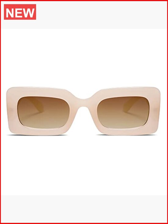 Retro Square Wrap Around Sunglasses UV400 Protection main image 7
